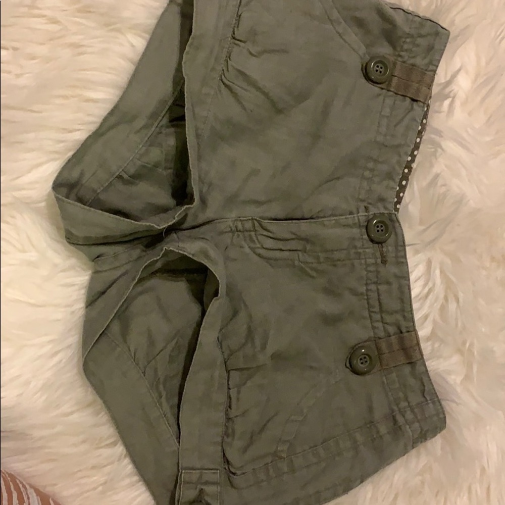 Wax jeans army green cargo shorts